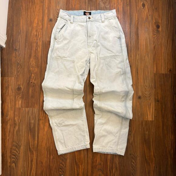 Women's Dickies Madison Loose Fit Double Knee Jeans size 32 light blue color - Picture 2 of 8